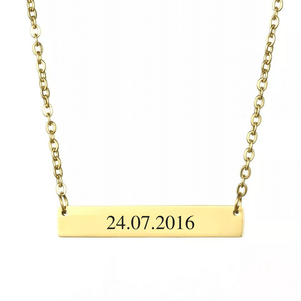 Personalisiertes Stabhalsband mit Datum