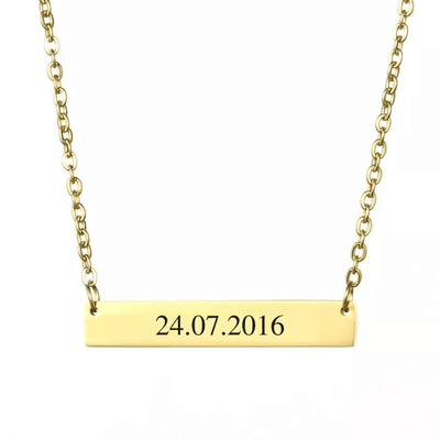 Personalisiertes Stabhalsband mit Datum