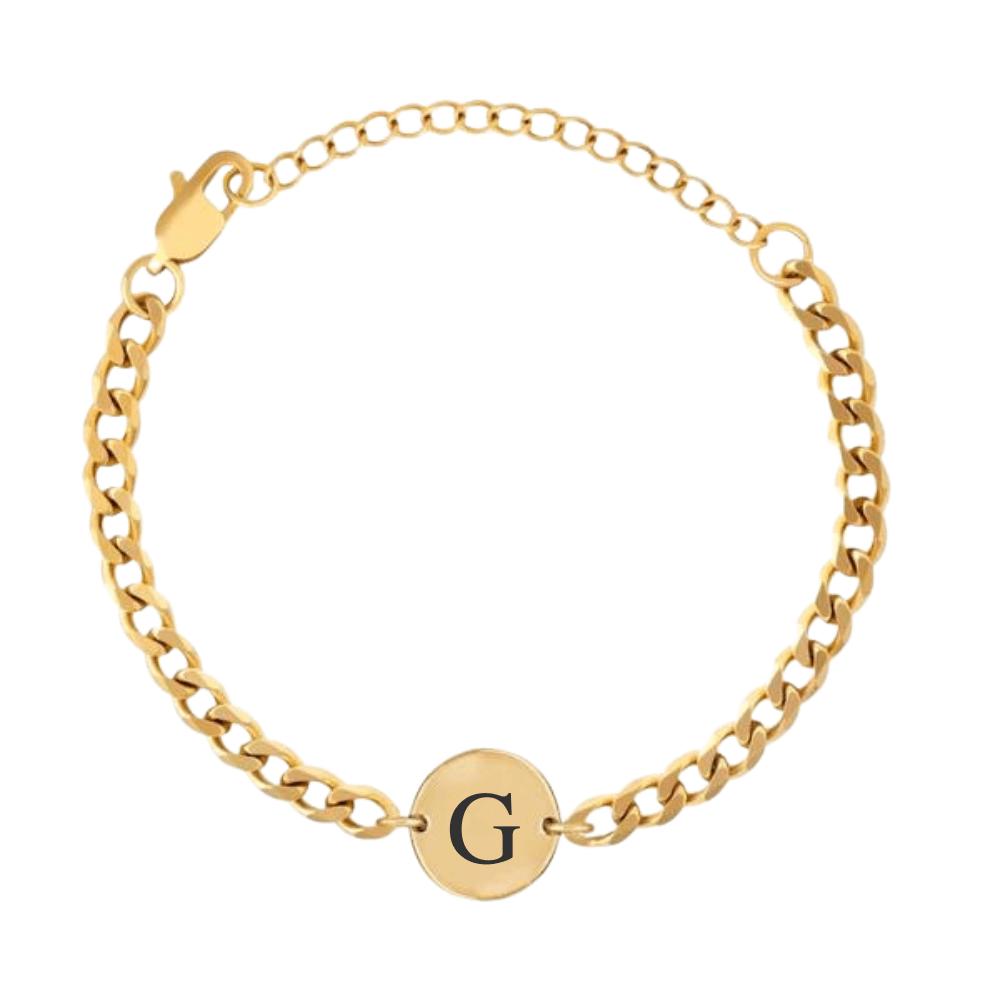 Coin-Armband mit Initialen