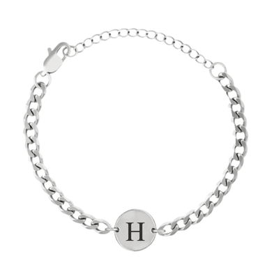 Coin-Armband mit Initialen