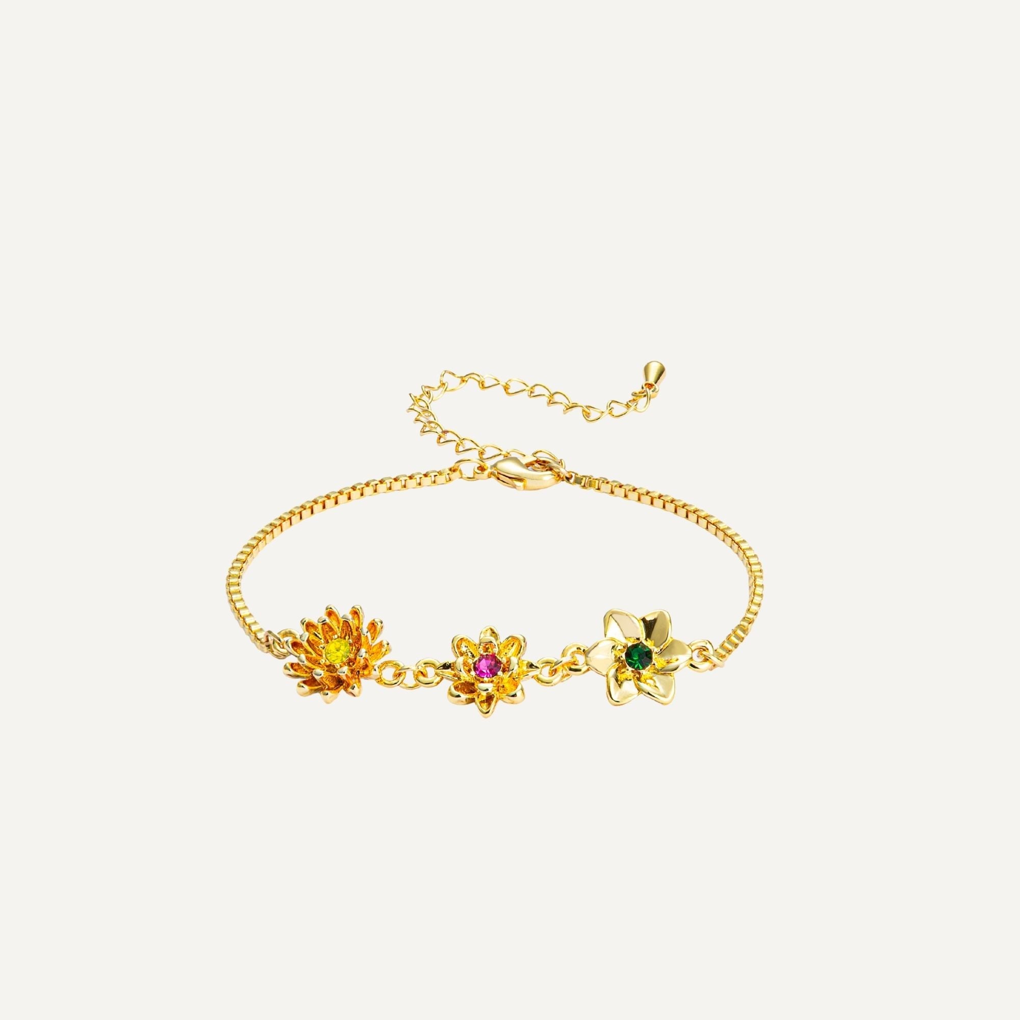 Edimensionales Armband mit Geburtsblume