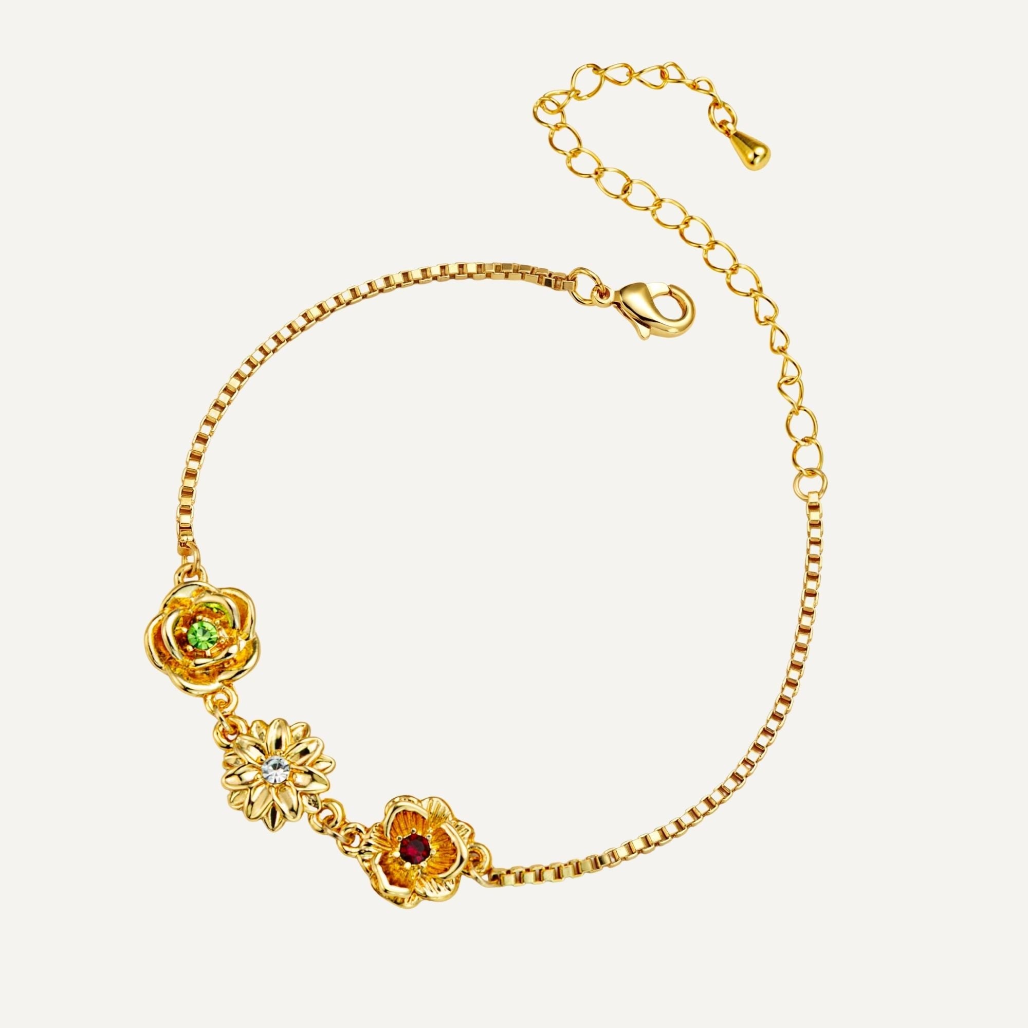 Edimensionales Armband mit Geburtsblume