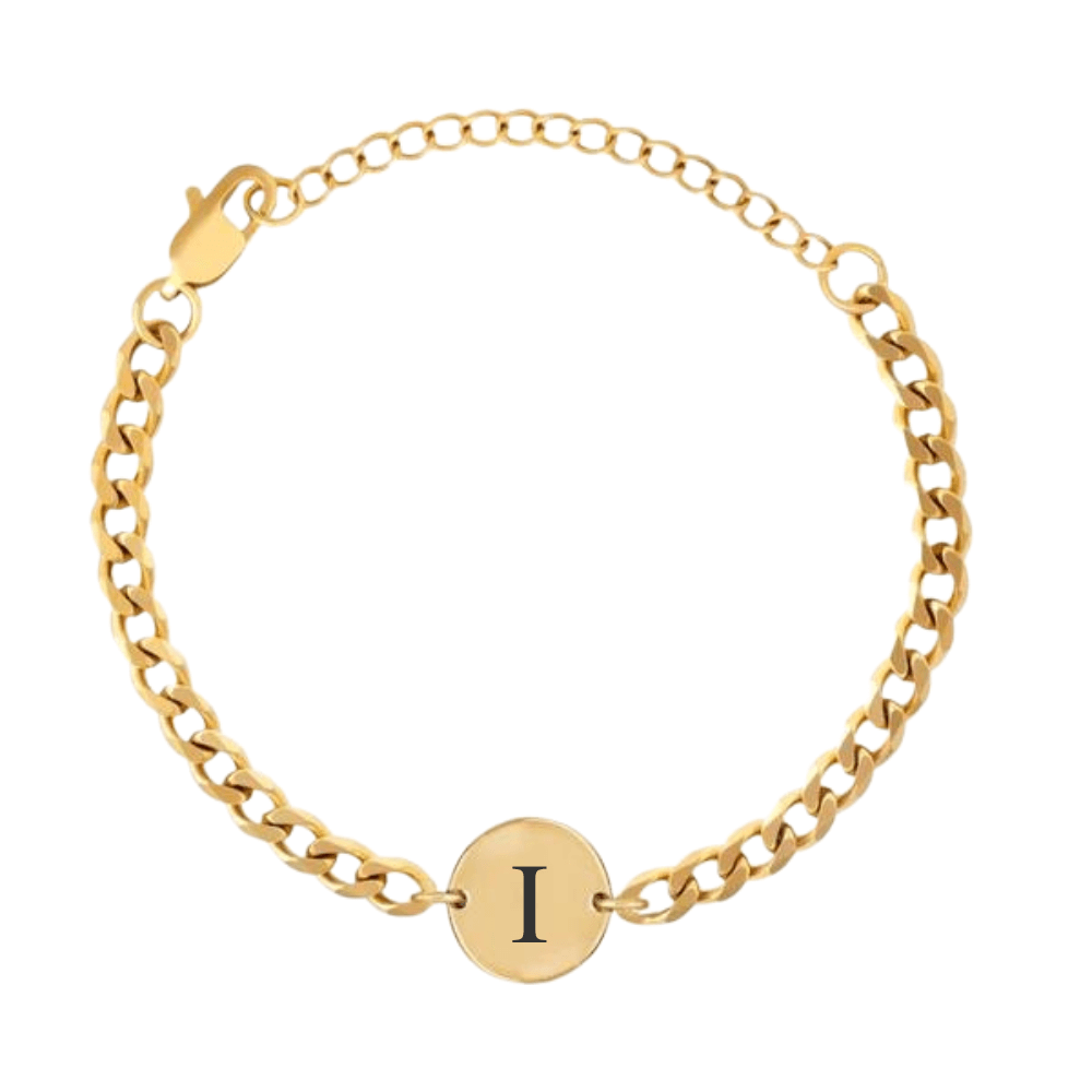 Coin-Armband mit Initialen