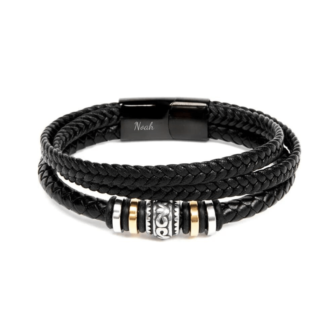 Persoonlijke Lederen Armband voor Mannen - CustomLove.nl