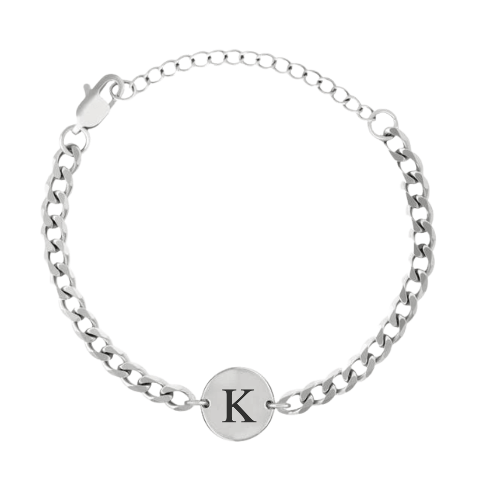 Coin-Armband mit Initialen