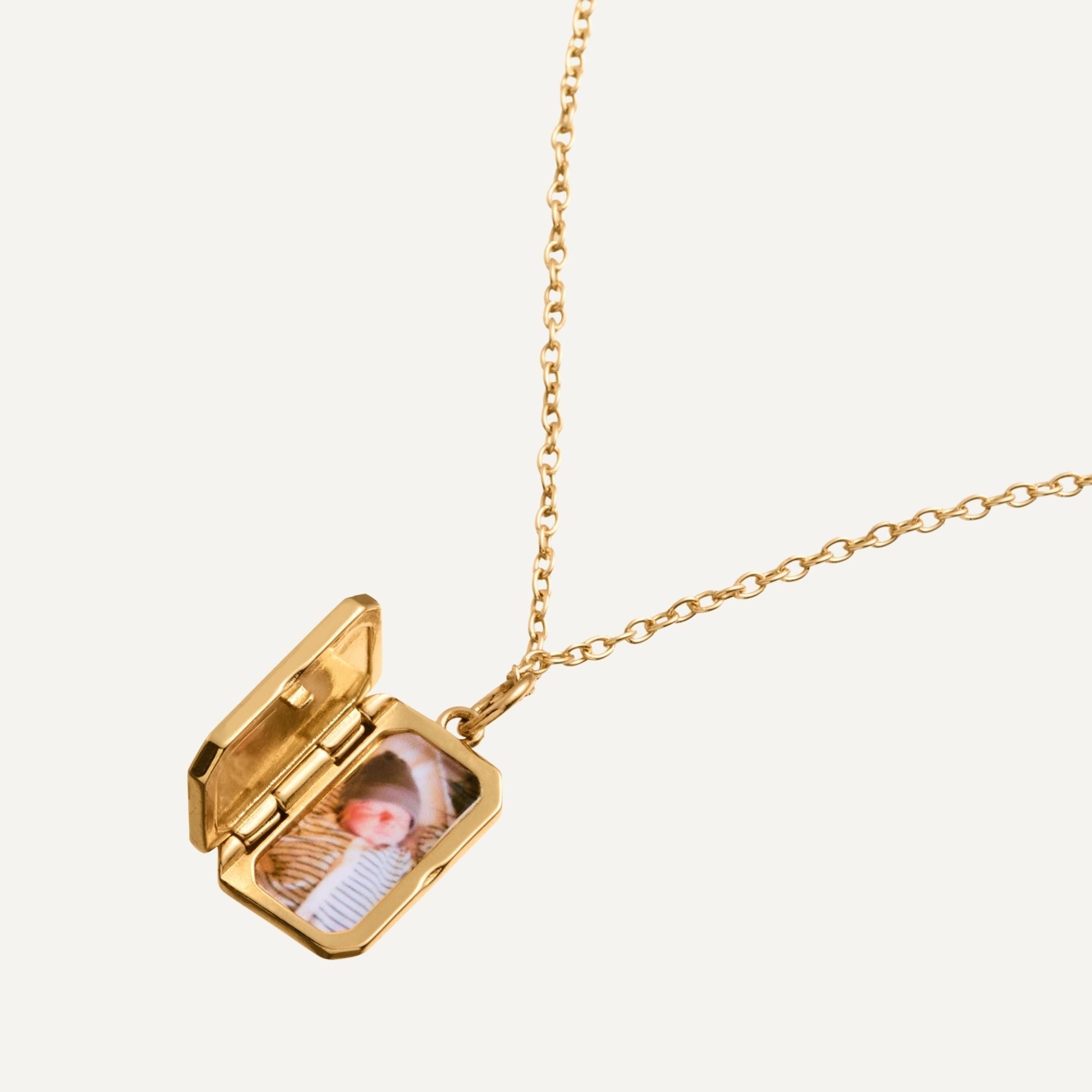 Locket-Halskette mit Geburtsstein