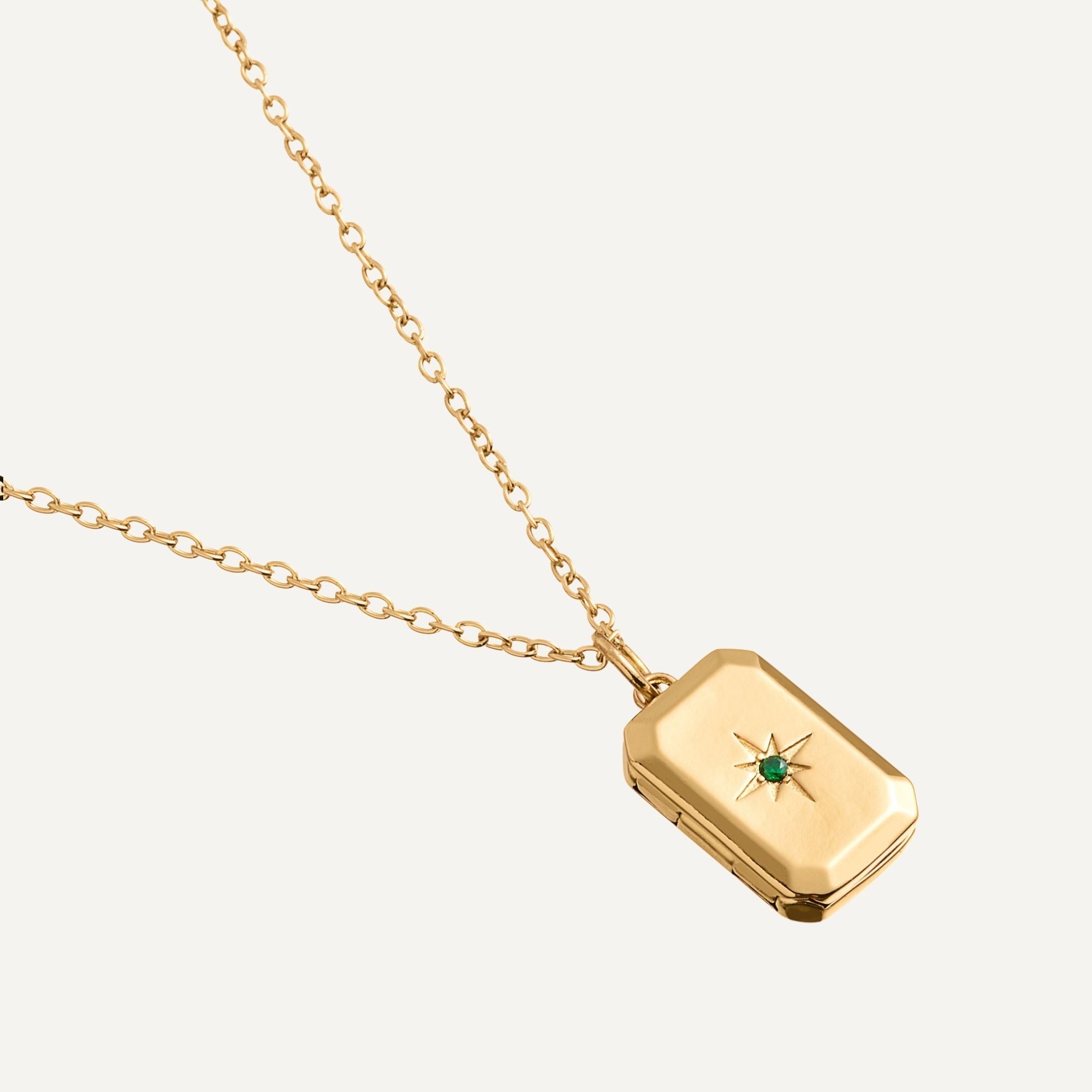 Locket-Halskette mit Geburtsstein