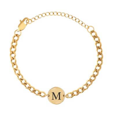 Coin-Armband mit Initialen