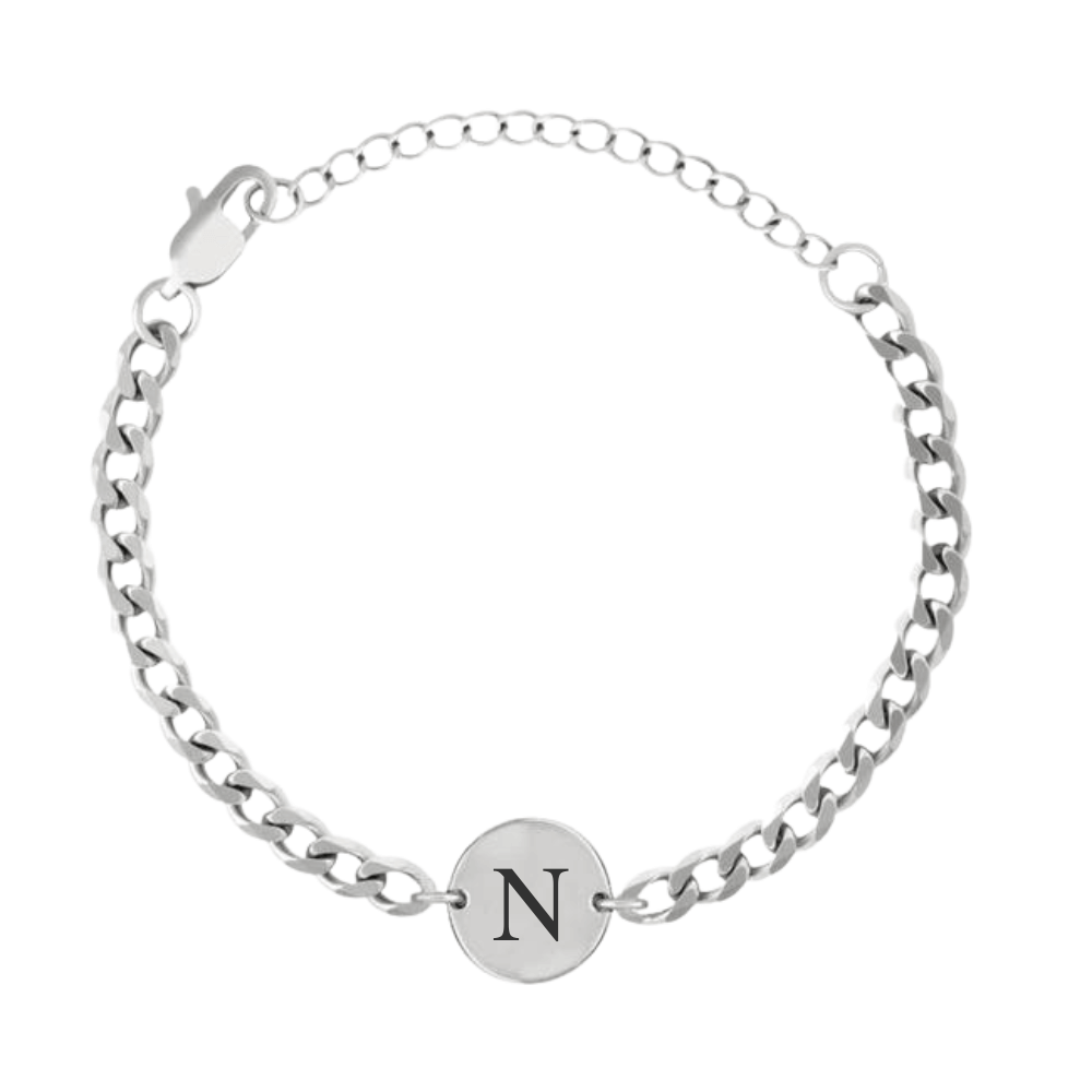 Coin-Armband mit Initialen