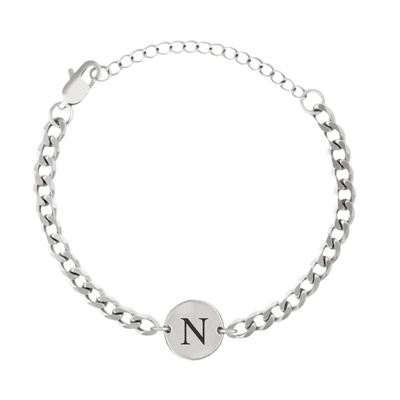 Coin-Armband mit Initialen