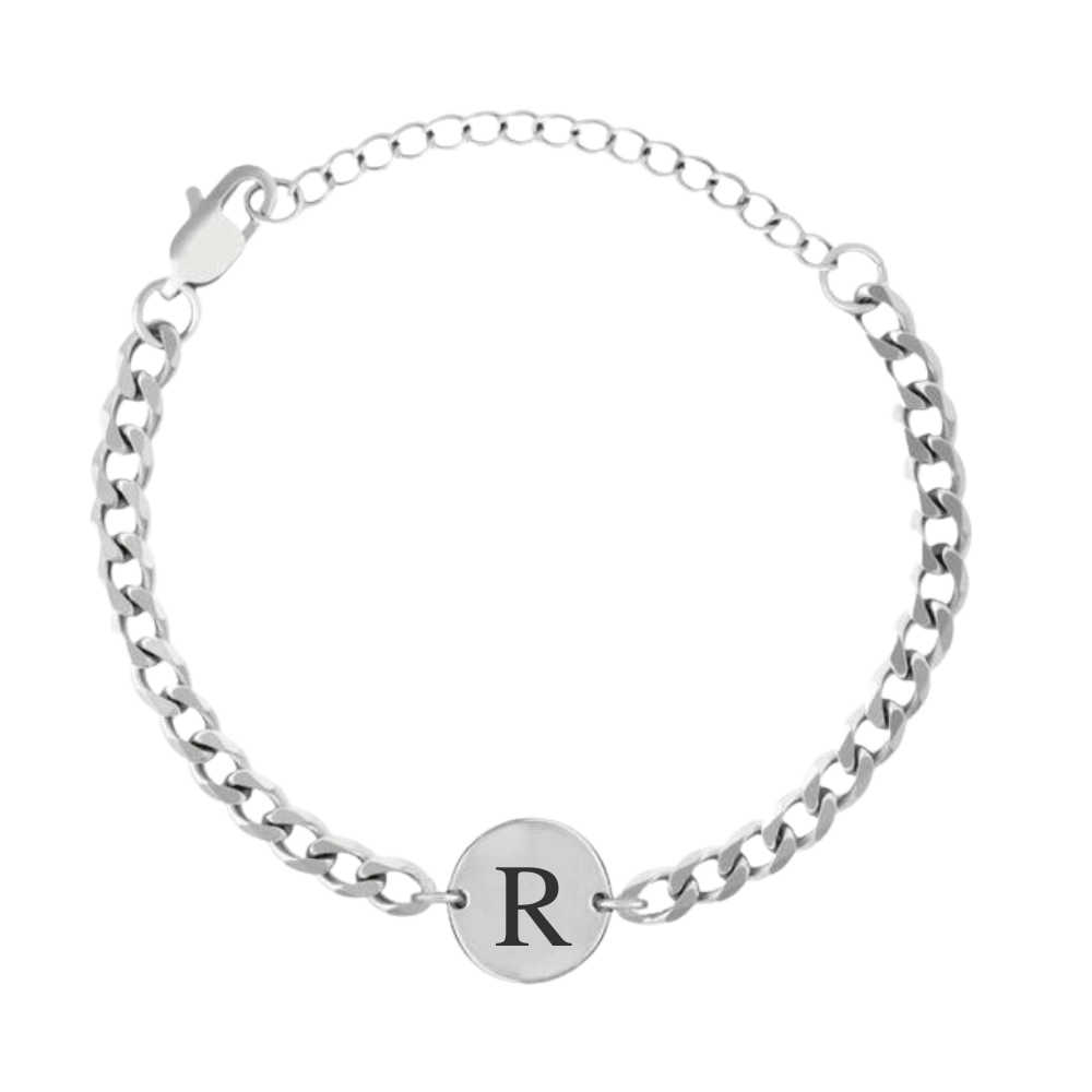 Coin-Armband mit Initialen