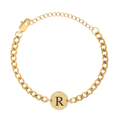 Coin-Armband mit Initialen