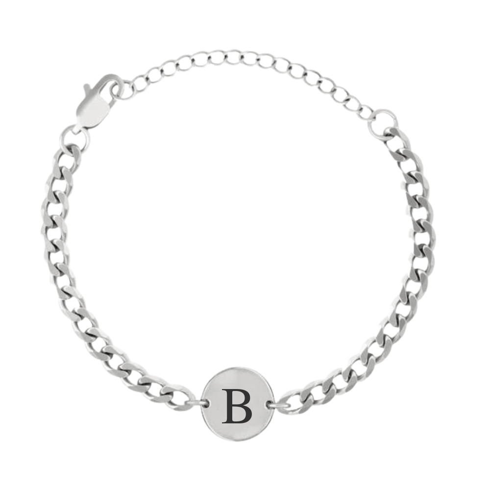 Coin-Armband mit Initialen
