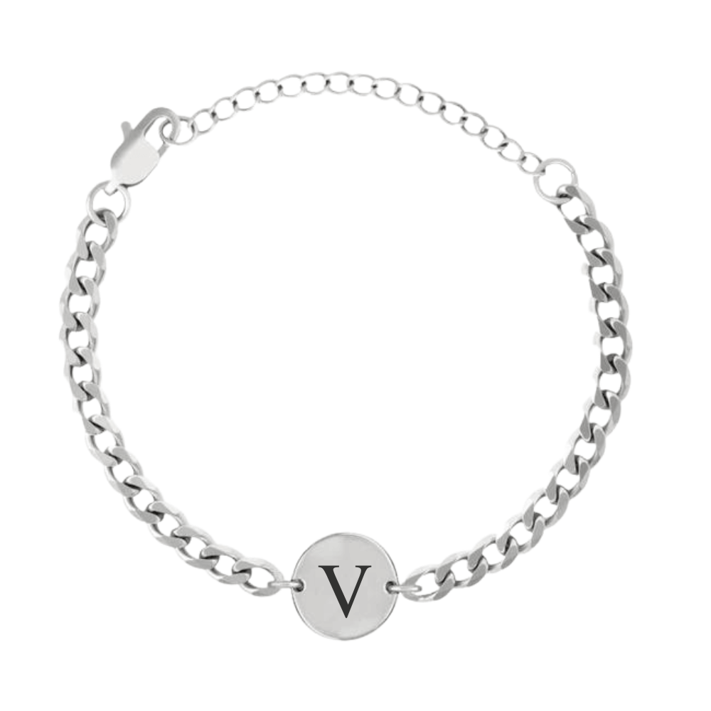 Coin-Armband mit Initialen