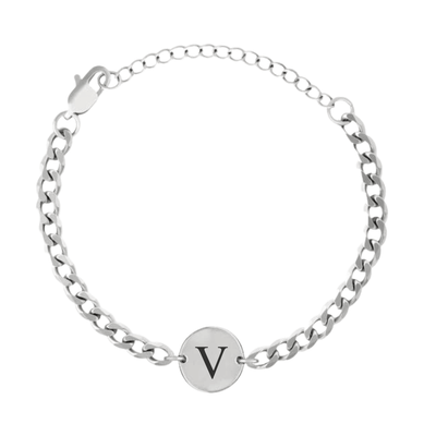 Coin-Armband mit Initialen