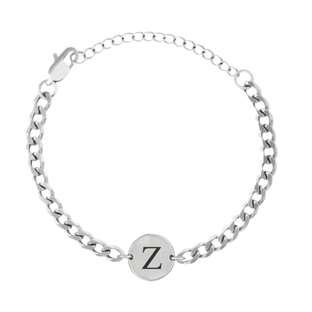Coin-Armband mit Initialen