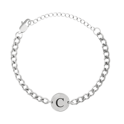 Coin-Armband mit Initialen