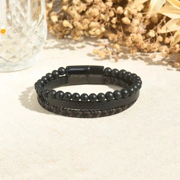 An Meinen Ehemann – Sei Mein Letztes Alles – Versprechen Lederarmband