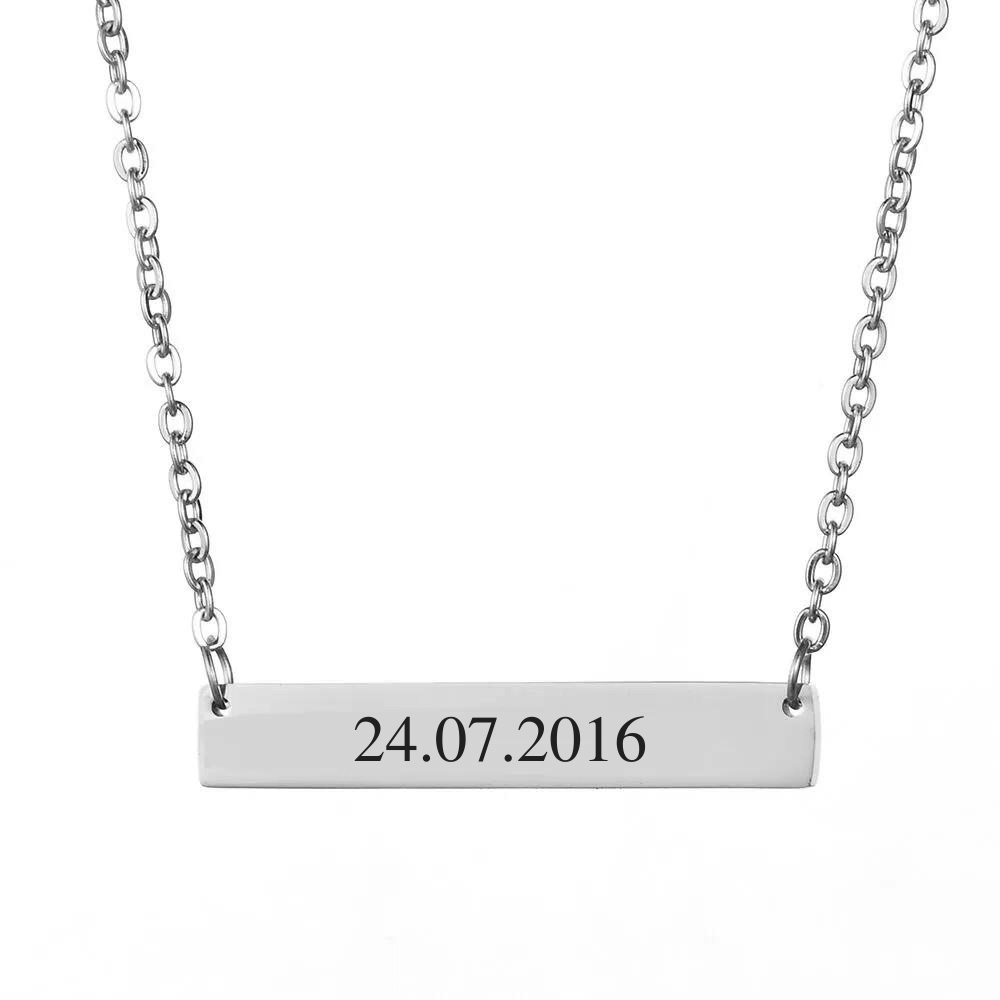 Personalisiertes Stabhalsband mit Datum