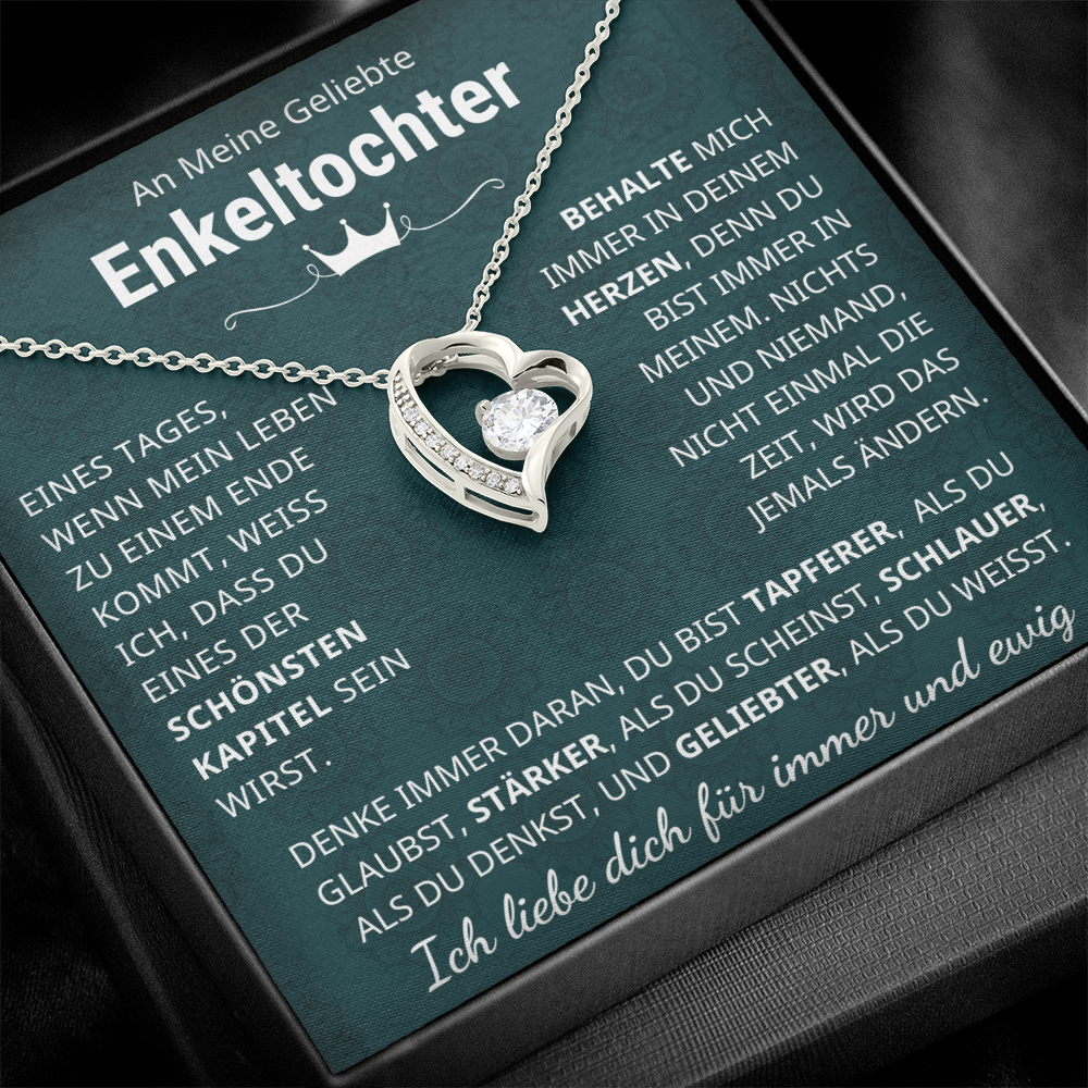 An Meine Geliebte Enkeltochter – Ich Liebe Dich Für Immer – Herz-Kette