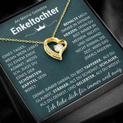 An Meine Geliebte Enkeltochter – Ich Liebe Dich Für Immer – Herz-Kette