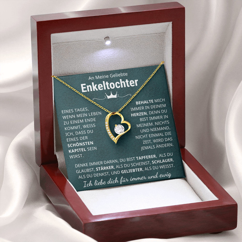 An Meine Geliebte Enkeltochter – Ich Liebe Dich Für Immer – Herz-Kette