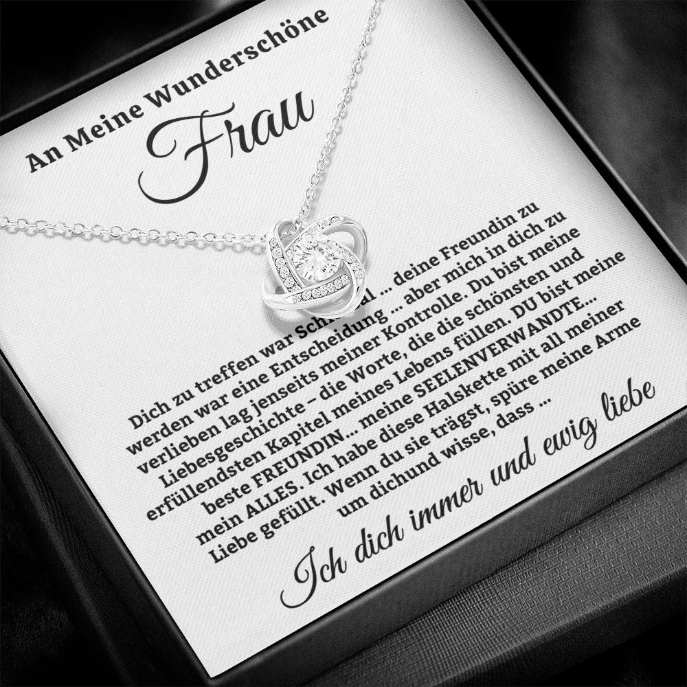An Meine Wunderschöne Frau - Du Bist Meine Liebesgeschichte – Love Knot Halskette
