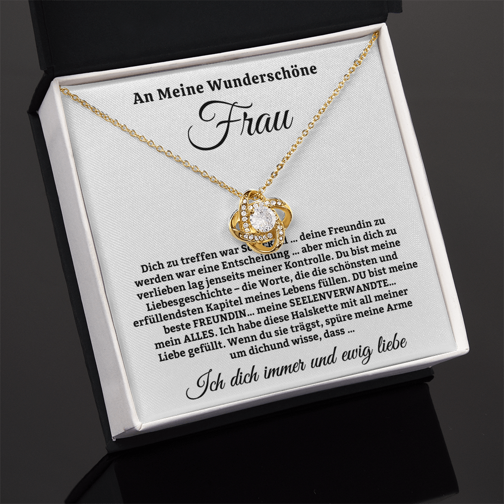 An Meine Wunderschöne Frau - Du Bist Meine Liebesgeschichte – Love Knot Halskette