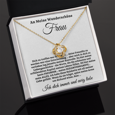 An Meine Wunderschöne Frau - Du Bist Meine Liebesgeschichte – Love Knot Halskette