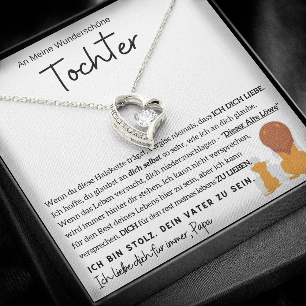 An Meine Wunderschöne Tochter – Ich Bin Stolz, Dein Vater Zu Sein – Herz-Kette