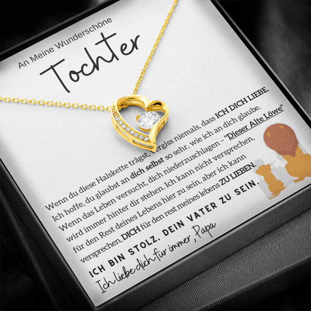 An Meine Wunderschöne Tochter – Ich Bin Stolz, Dein Vater Zu Sein – Herz-Kette