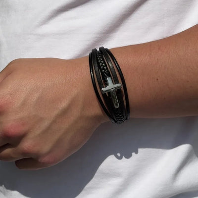 An Meinen Enkel - Personalisiertes Ewiger Beschützer Glaubensarmband