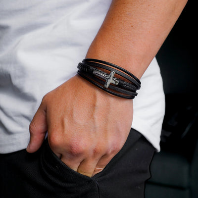 An Meinen Enkel - Personalisiertes Ewiger Beschützer Glaubensarmband