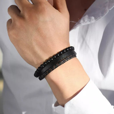 An Meinen Enkel – Beruhigendes Lavastein-Armband – In Liebe, Oma