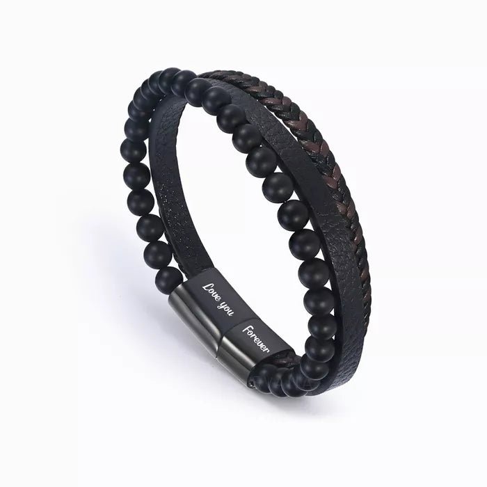 An Meinen Enkel – Beruhigendes Lavastein-Armband – In Liebe, Oma