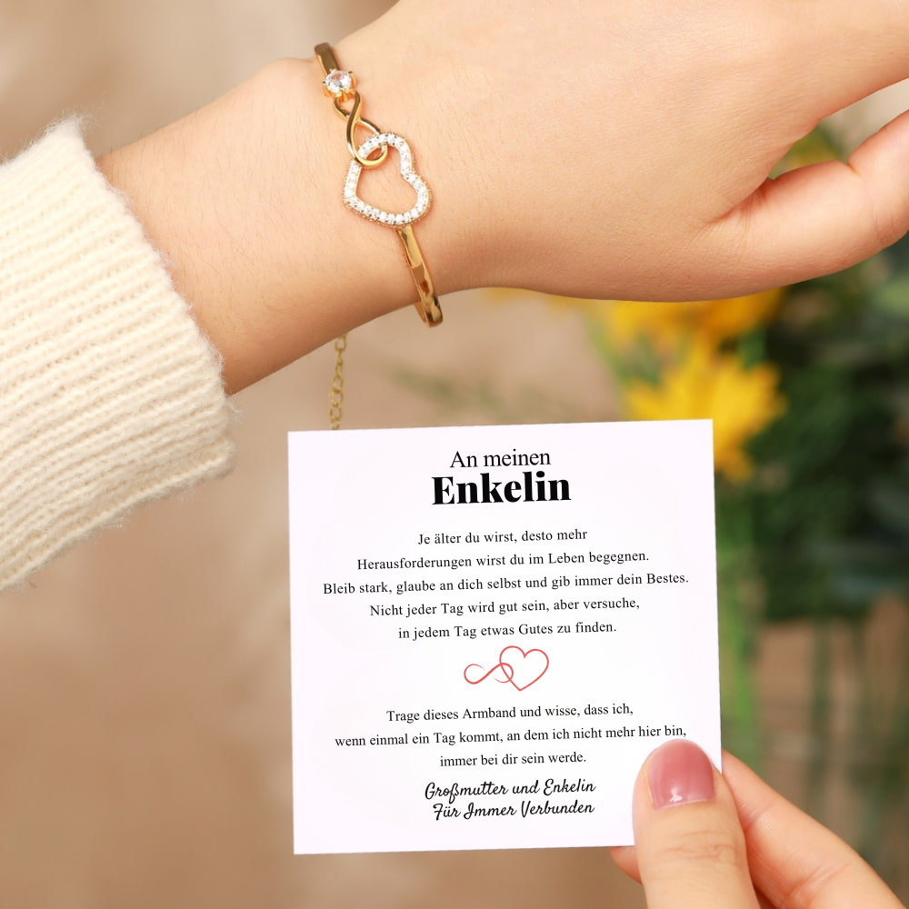 An Meinen Enkelin - Für Immer Verbunden – Unendlichkeit Herz Armband