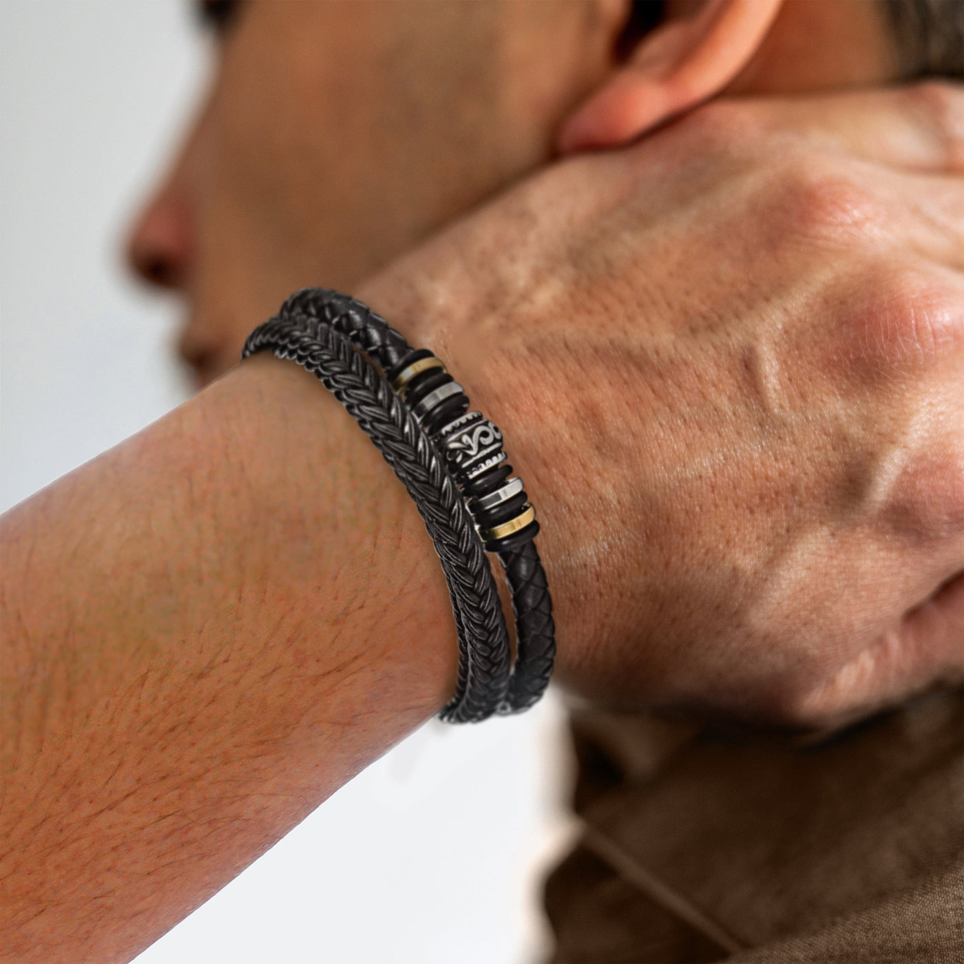 An Meinen Sohn - Ich Werde Immer Bei Dir Sein – Lederarmband