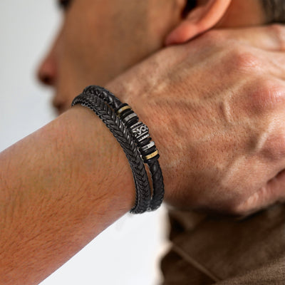 An Meinen Sohn - Ich Werde Immer Bei Dir Sein – Lederarmband