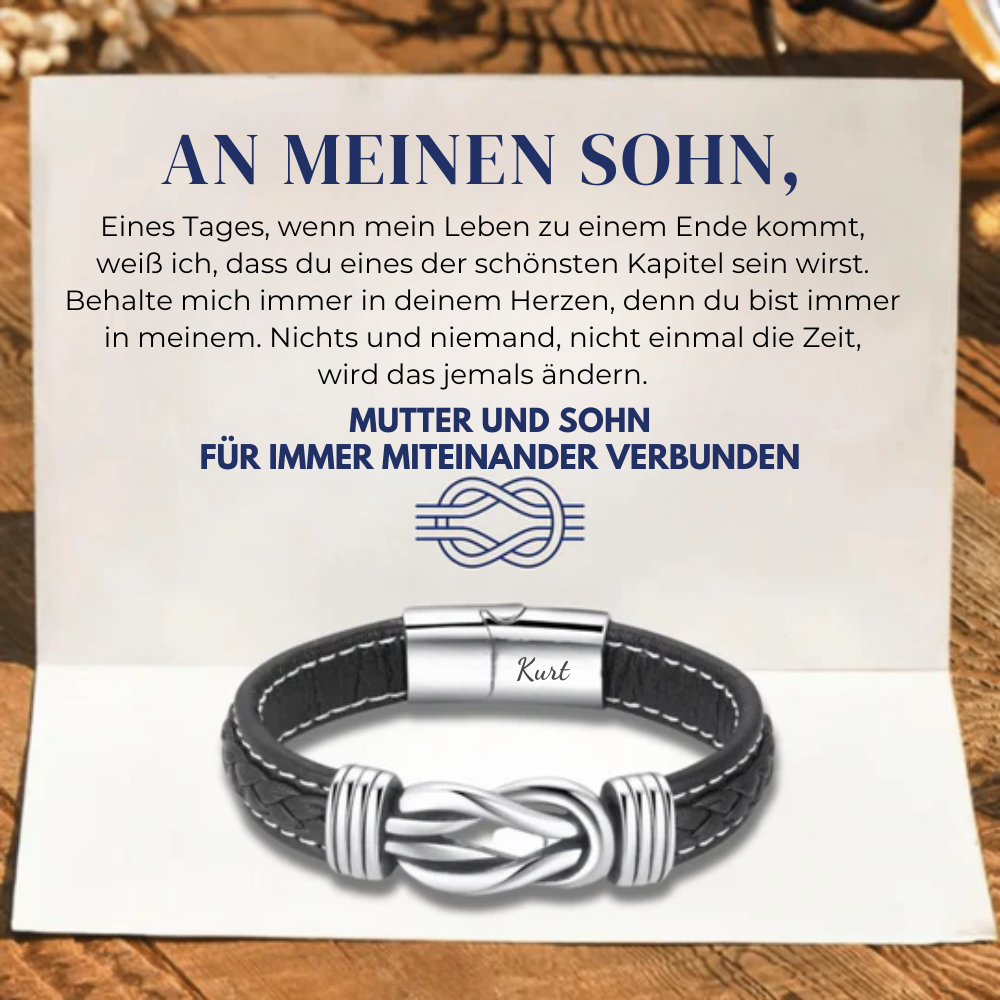 An Meinen Sohn - Mutter Und Sohn Für Immer Miteinander Verbunden - Personalisierbares Infinity-Armband