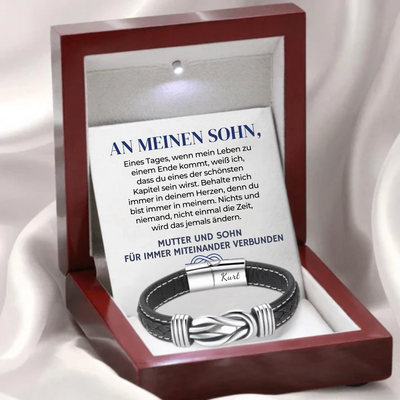 An Meinen Sohn - Mutter Und Sohn Für Immer Miteinander Verbunden - Personalisierbares Infinity-Armband