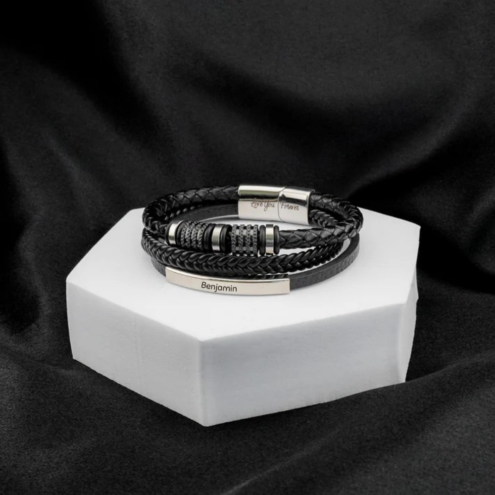 An Meinen Sohn - Personalisierbares " Für Immer Verbunden “ Armband