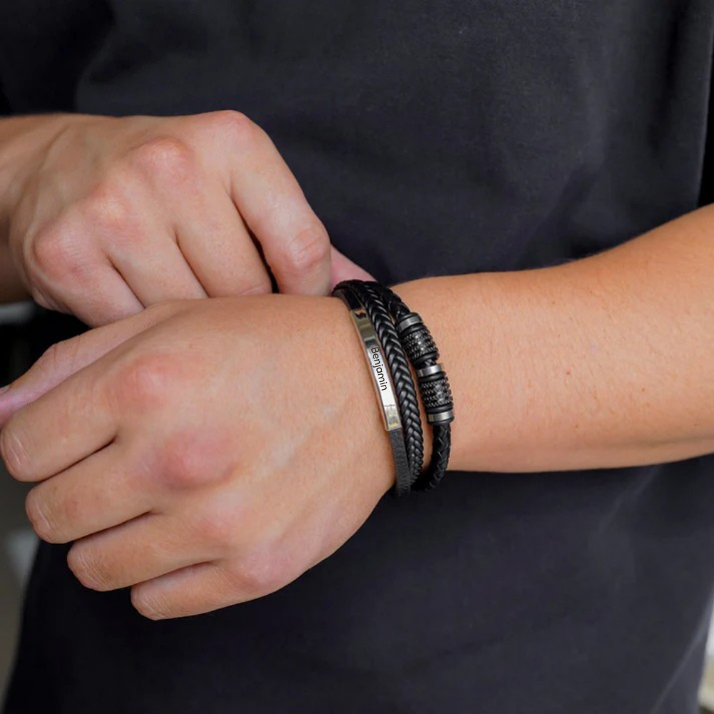 An Meinen Sohn - Personalisierbares " Für Immer Verbunden “ Armband