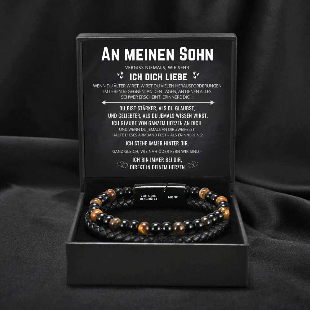 An Meinen Sohn – Der Beschützer - Tigerauge Schutzarmband
