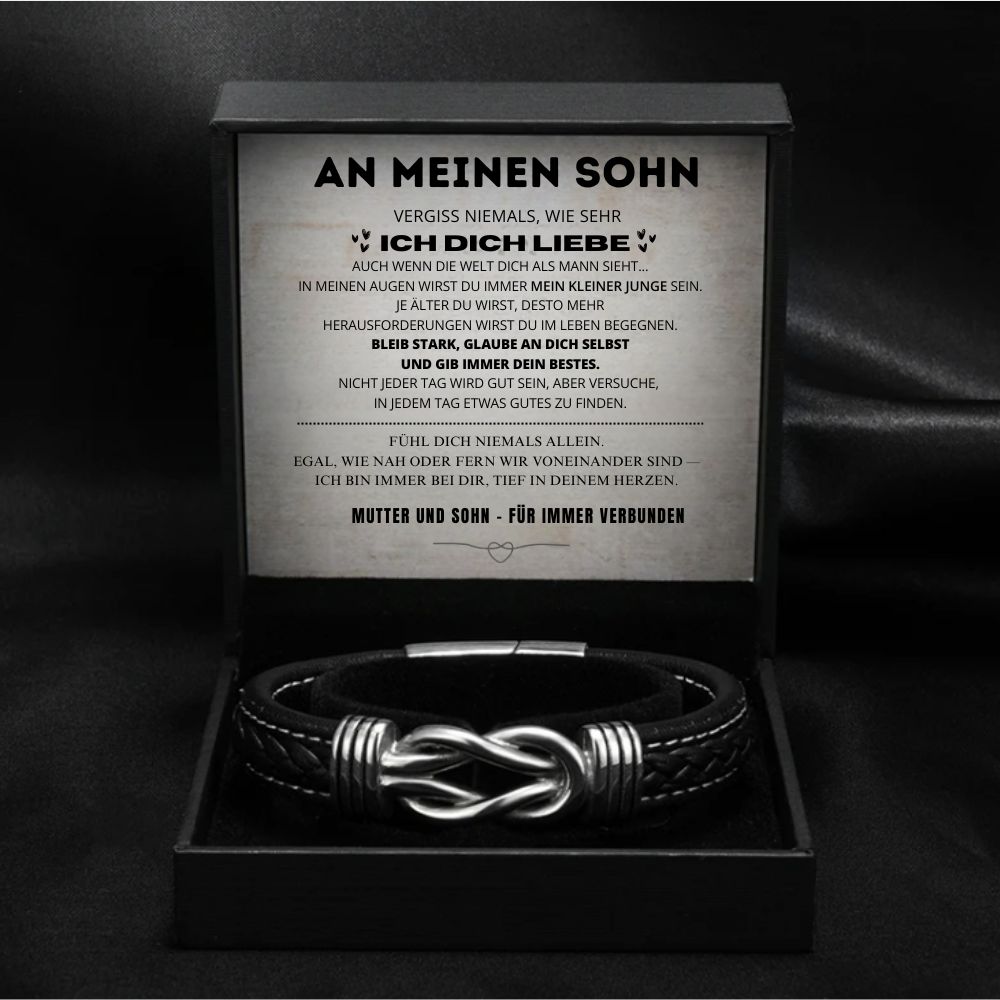 An Meinen Sohn – Immer Bei Dir – Infinity Lederarmband