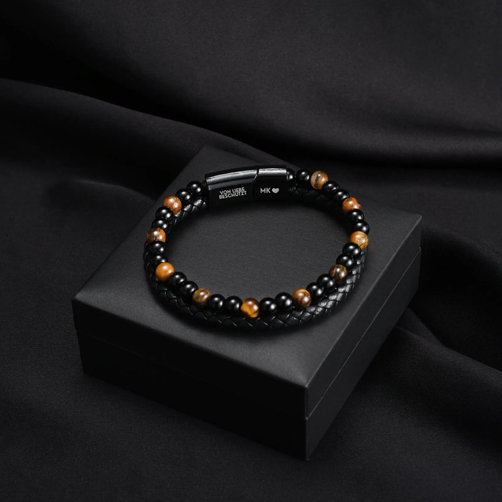 An Meinen Sohn – Tigerauge Schutz Personalisierung Armband