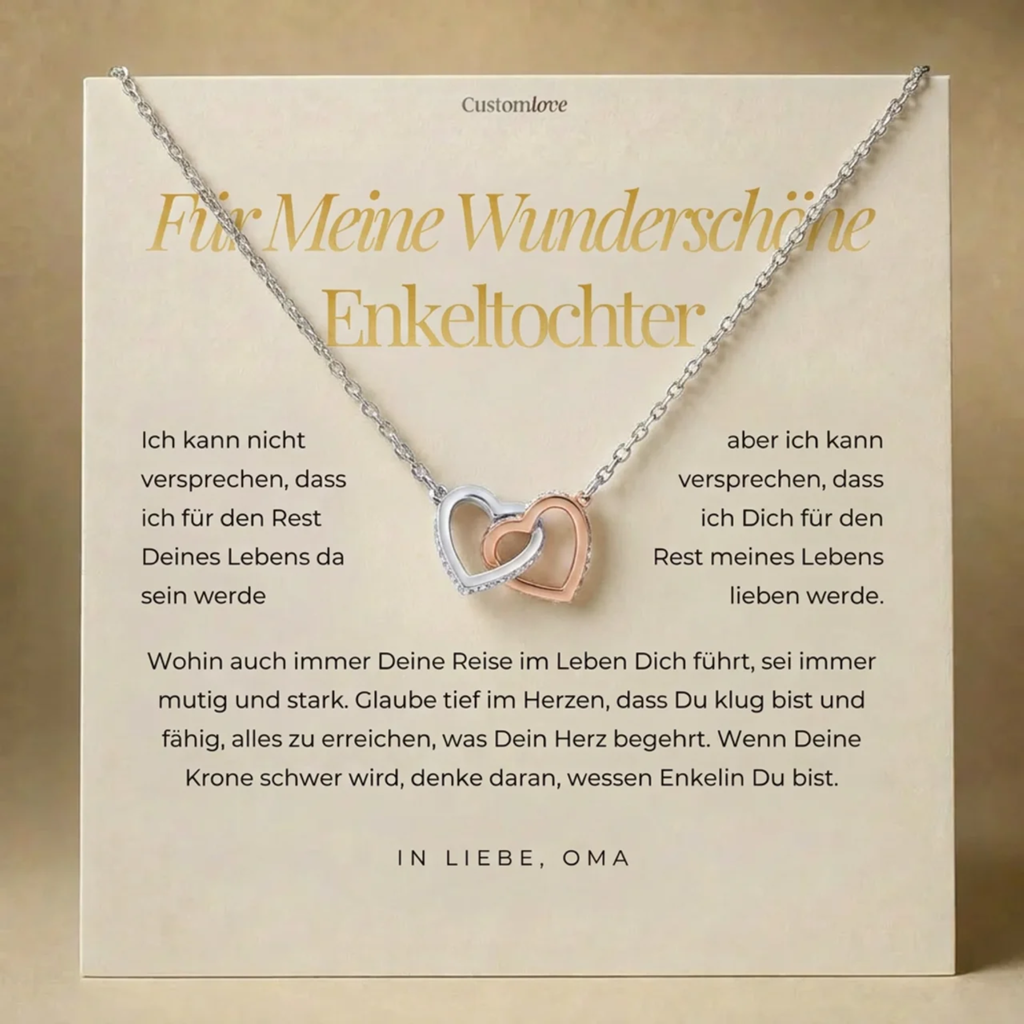 Für Meine Enkeltochter - Herz-Halskette - Liebe Oma