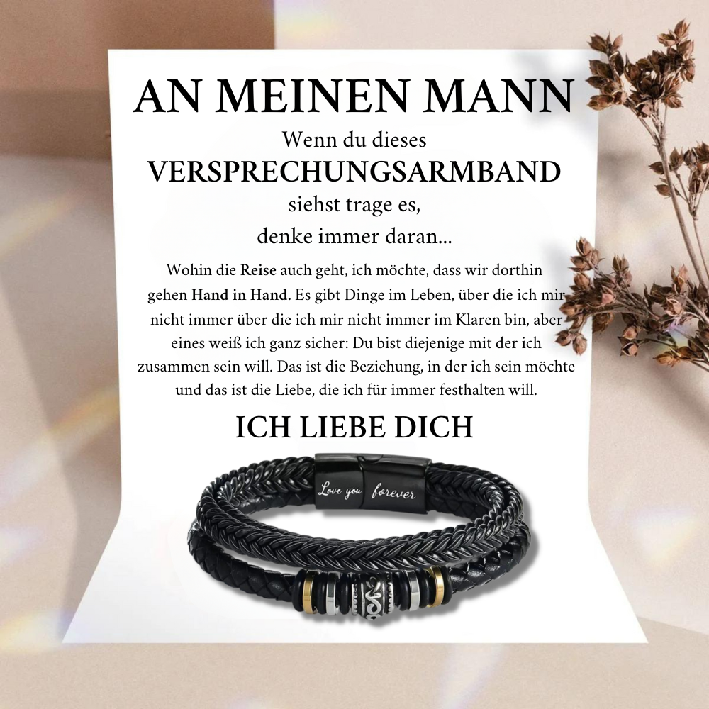 An Meinen Mann – Versprechen-Lederarmband