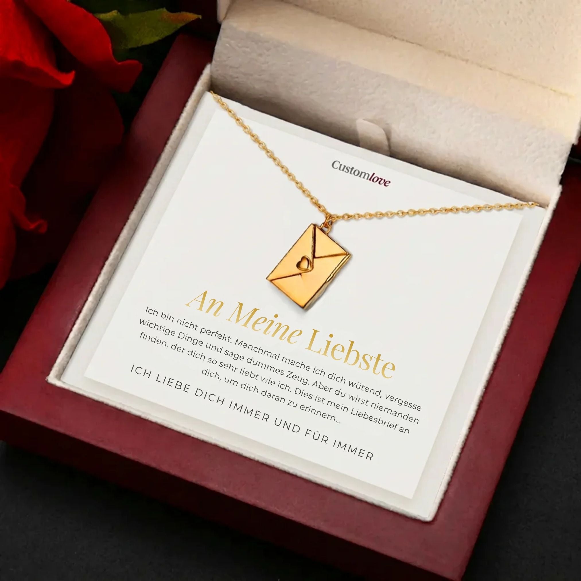 An Meine Liebste - Kette mit Liebesbrief