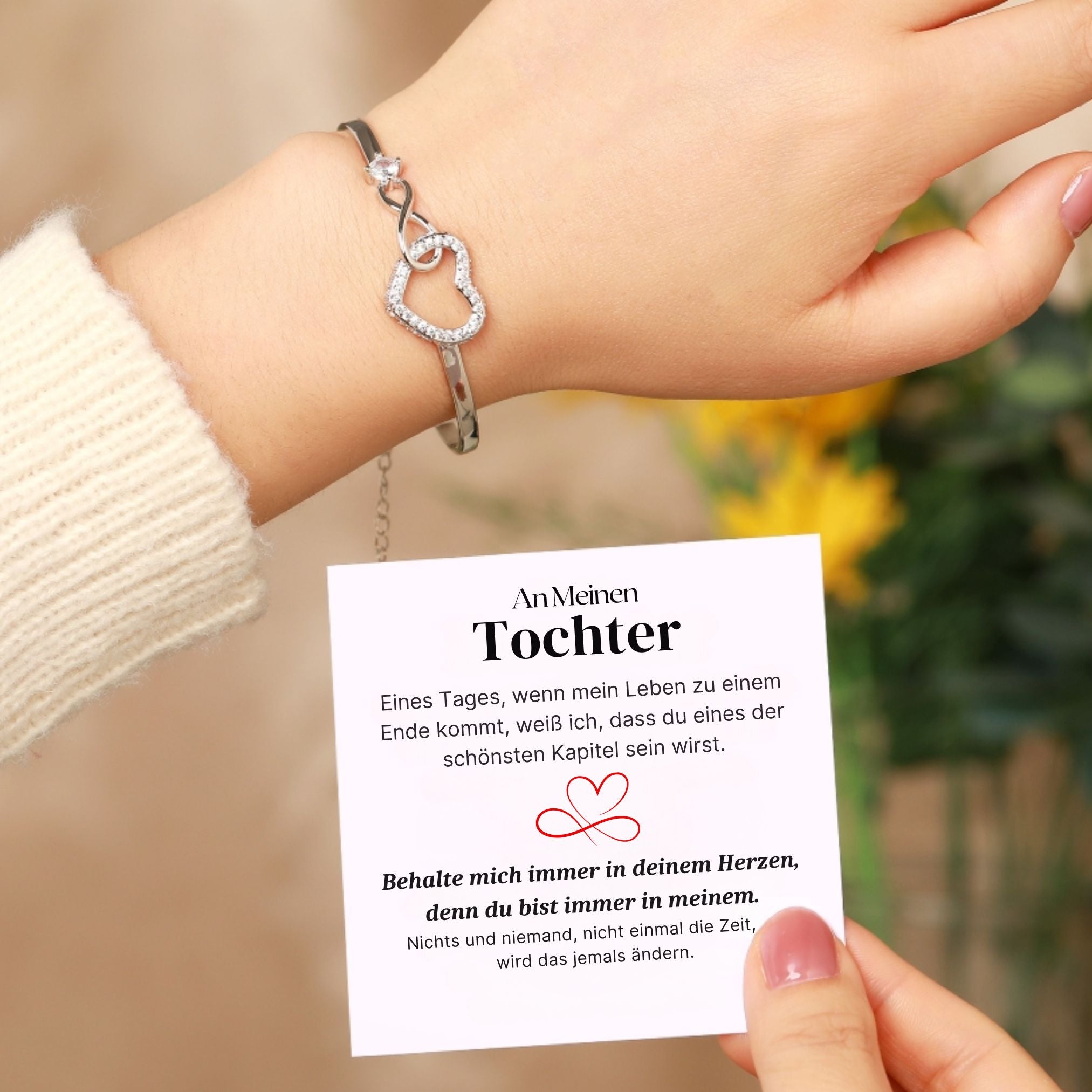 An Meine Tochter - Unendliches Herz Armband