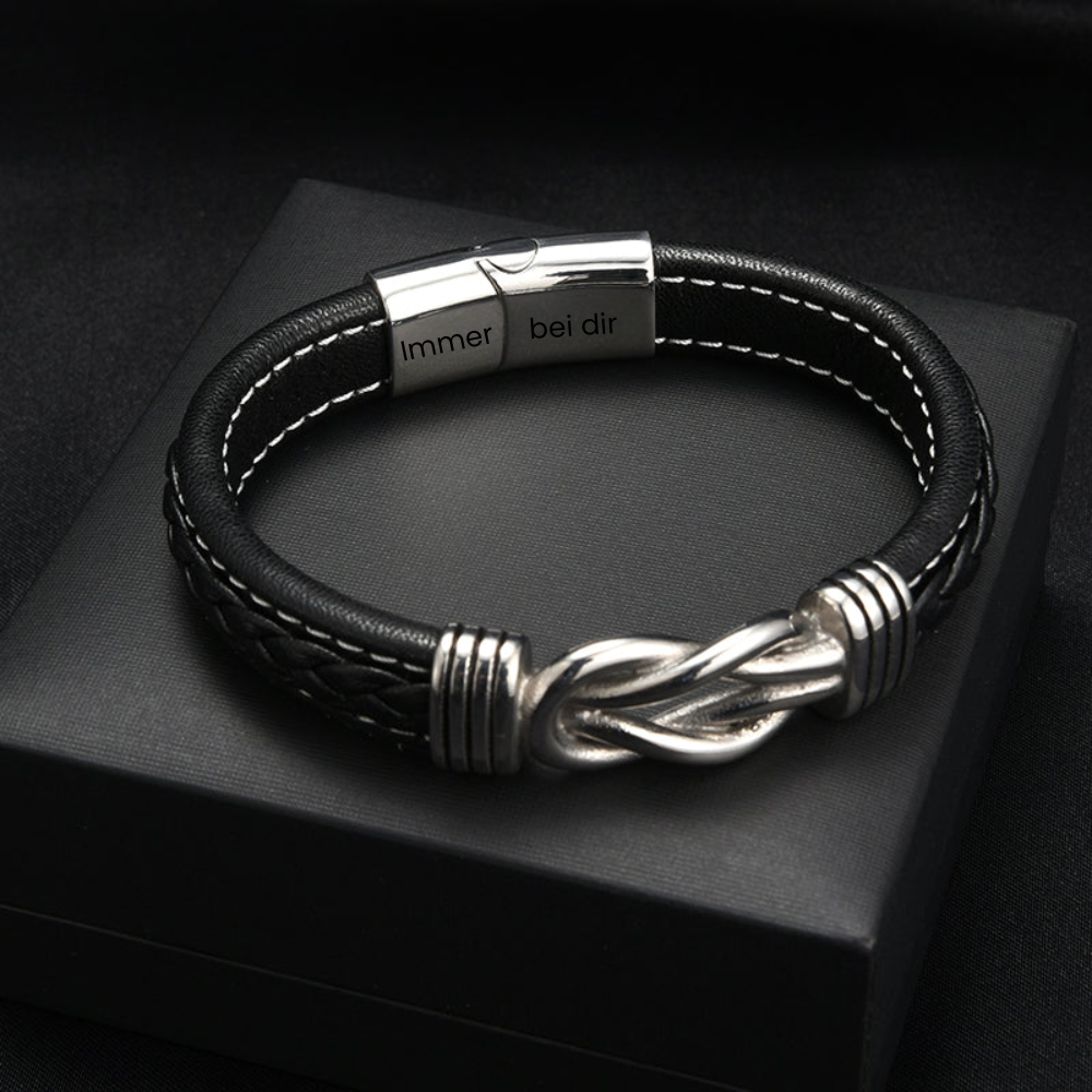 An Meinen Sohn – Immer Bei Dir – Infinity Lederarmband